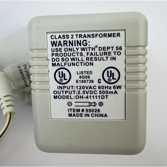 Dept 56 Village AC/DC ADAPTER #56.55026 Power Up To 3 Accessories~ Original Box - Picture 5 of 5